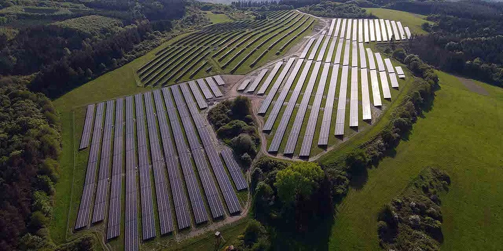 Solarpark Obenansicht in Rheinland-Pfalz